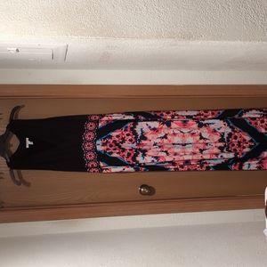 Faux halter style maxi dress with print, London Style Collection (JCPENNEY) 18W
